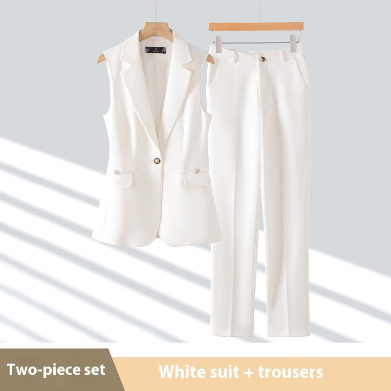 Slim-fit Professional Two-piece Vest Set