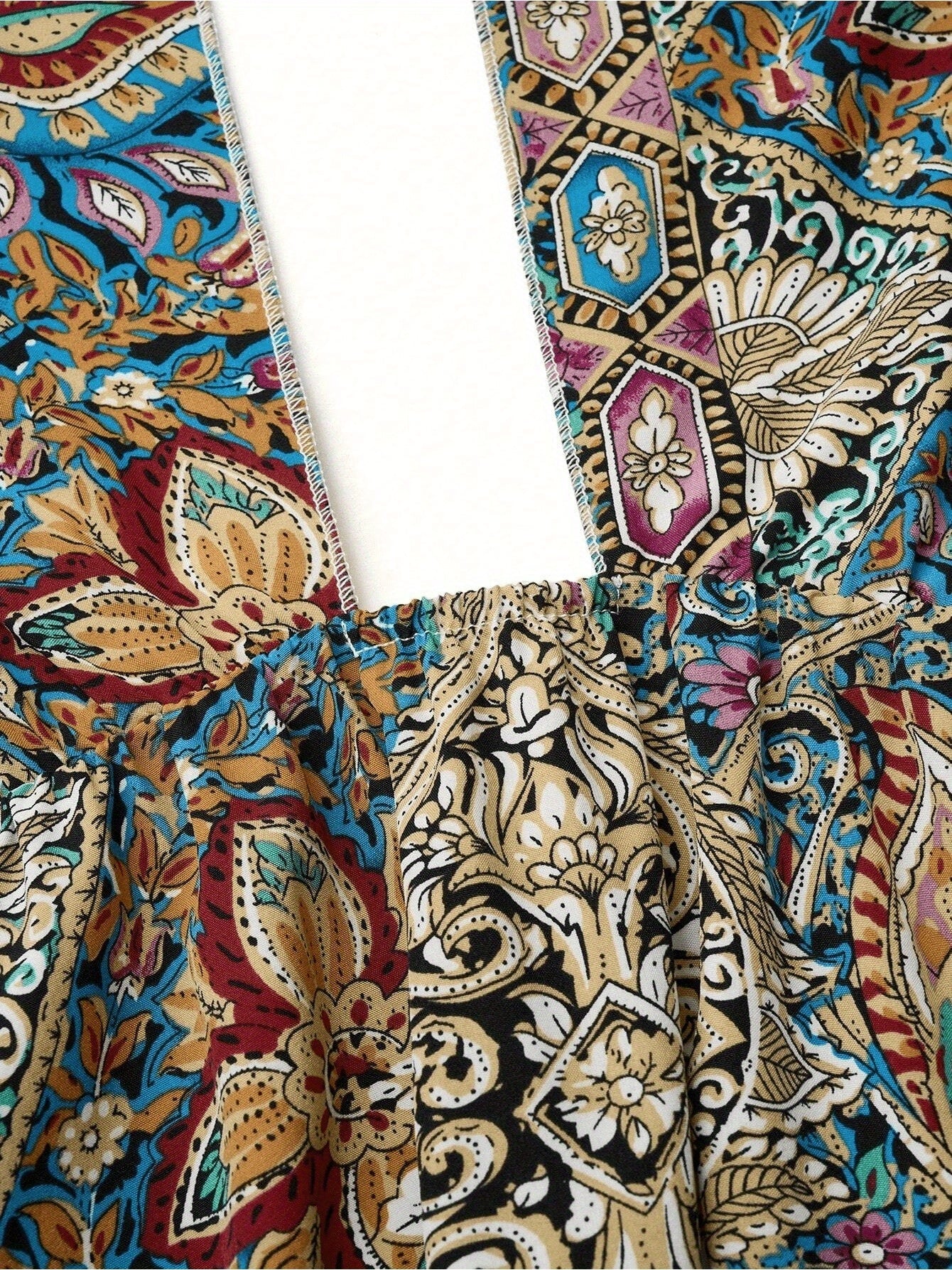 Women Printed High Waisted Maxi Dress