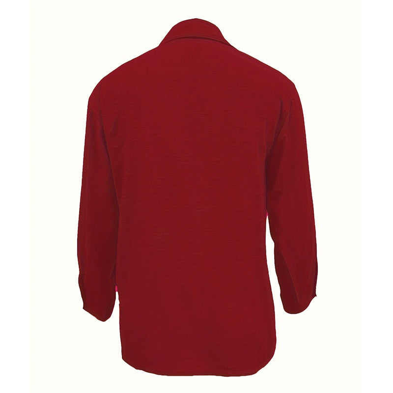 Women's Simple Button Front, Long Sleeve Shirt Tops