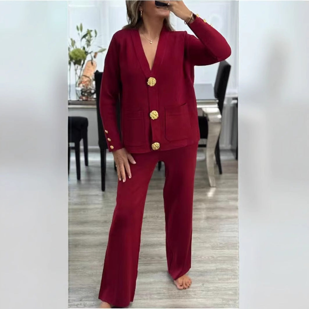 Fashion Two-piece Suit Female Spring And Autumn All-match