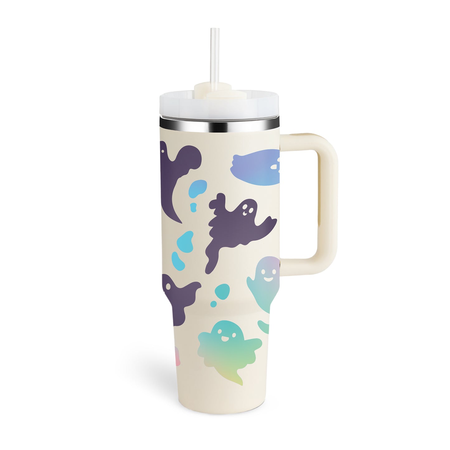 40 Oz Stainless Steel Tumbler With Lid For Car Gym Office Travel
