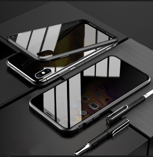 Anti-peep Magnetic Protective Shell Privacy Glass Case