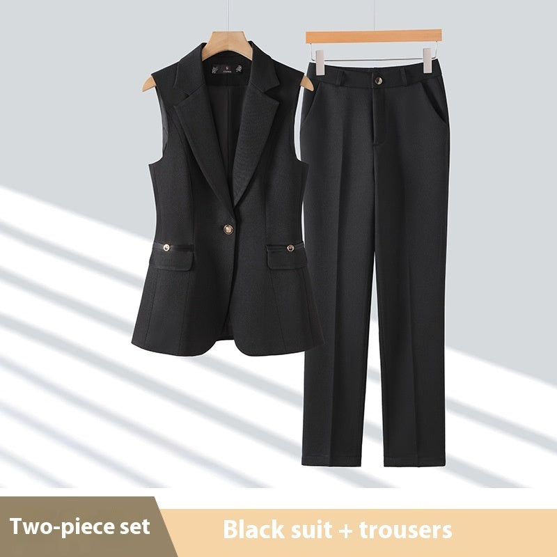Slim-fit Professional Two-piece Vest Set