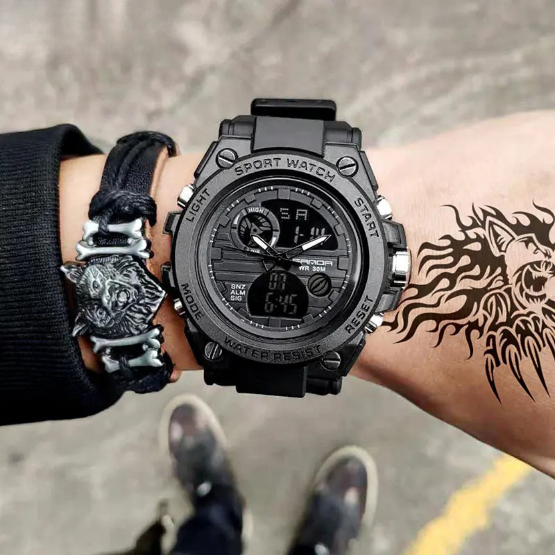 Luminous Chronograph Digital Watch for Leisure Use