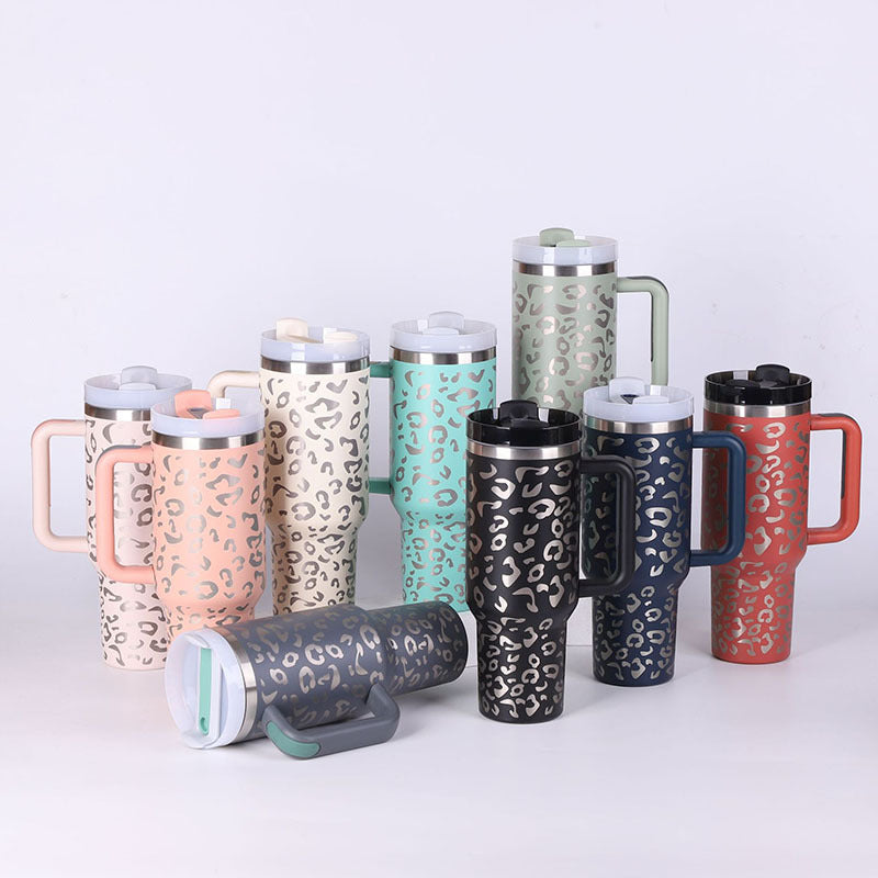 40 Oz Stainless Steel Tumbler With Lid For Car Gym Office Travel