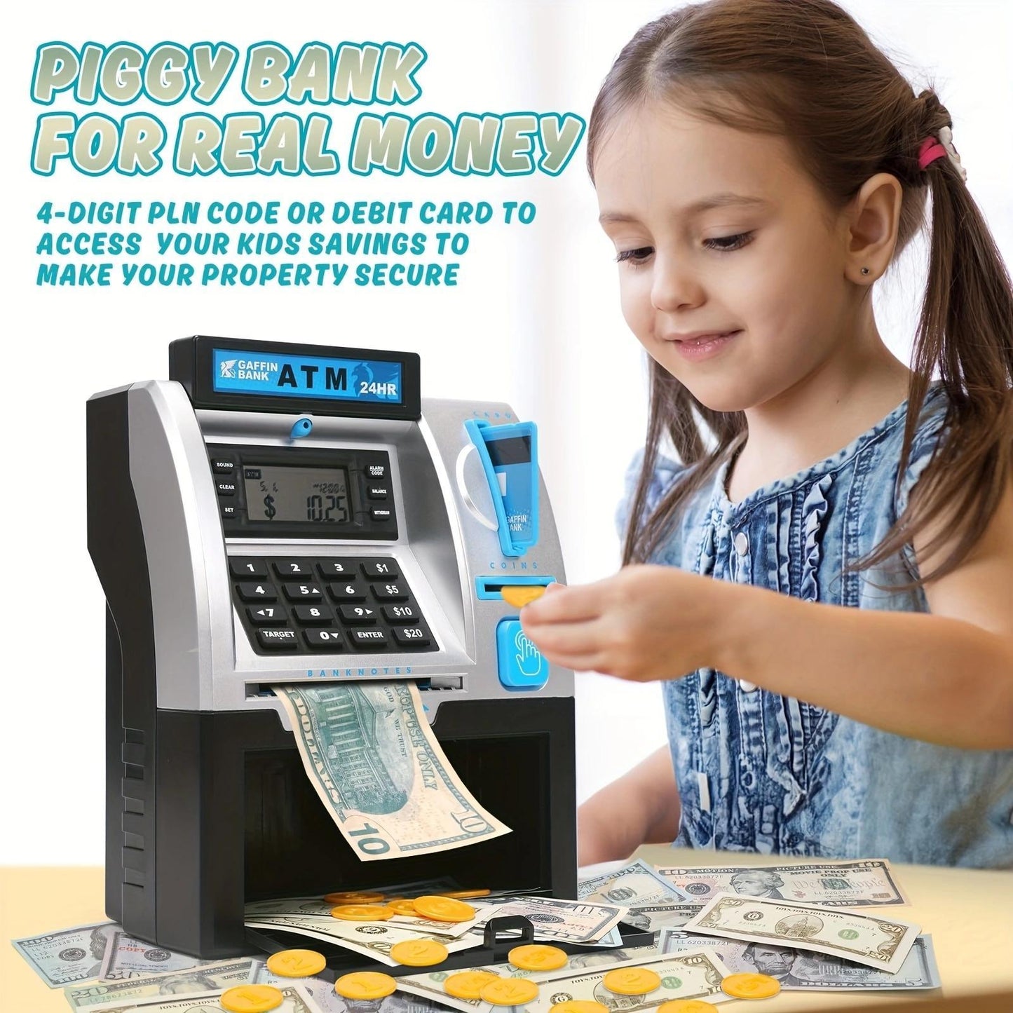 Interactive Children's ATM Piggy Bank - An Interactive Game With Real ATM Functions