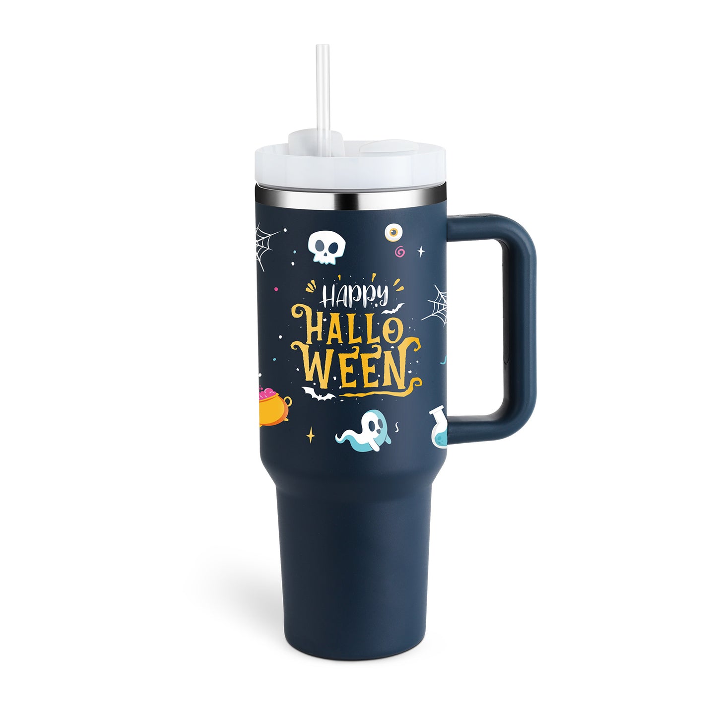 40 Oz Stainless Steel Tumbler With Lid For Car Gym Office Travel