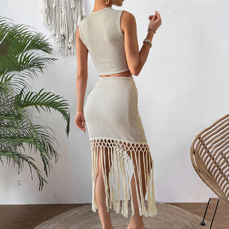 High-Waist Bodycon Skirt and Top Set