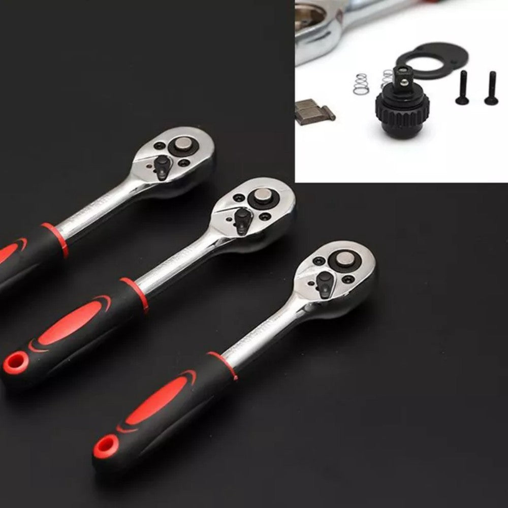 46PCS 1-4 Ratchet Wrench Combination Socket Tool Set Kit Auto Car Repair Tools