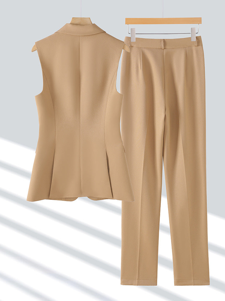 Slim-fit Professional Two-piece Vest Set
