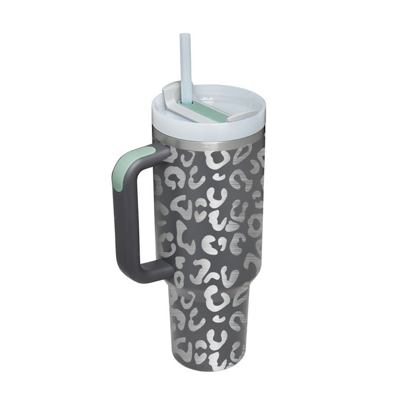 40 Oz Stainless Steel Tumbler With Lid For Car Gym Office Travel