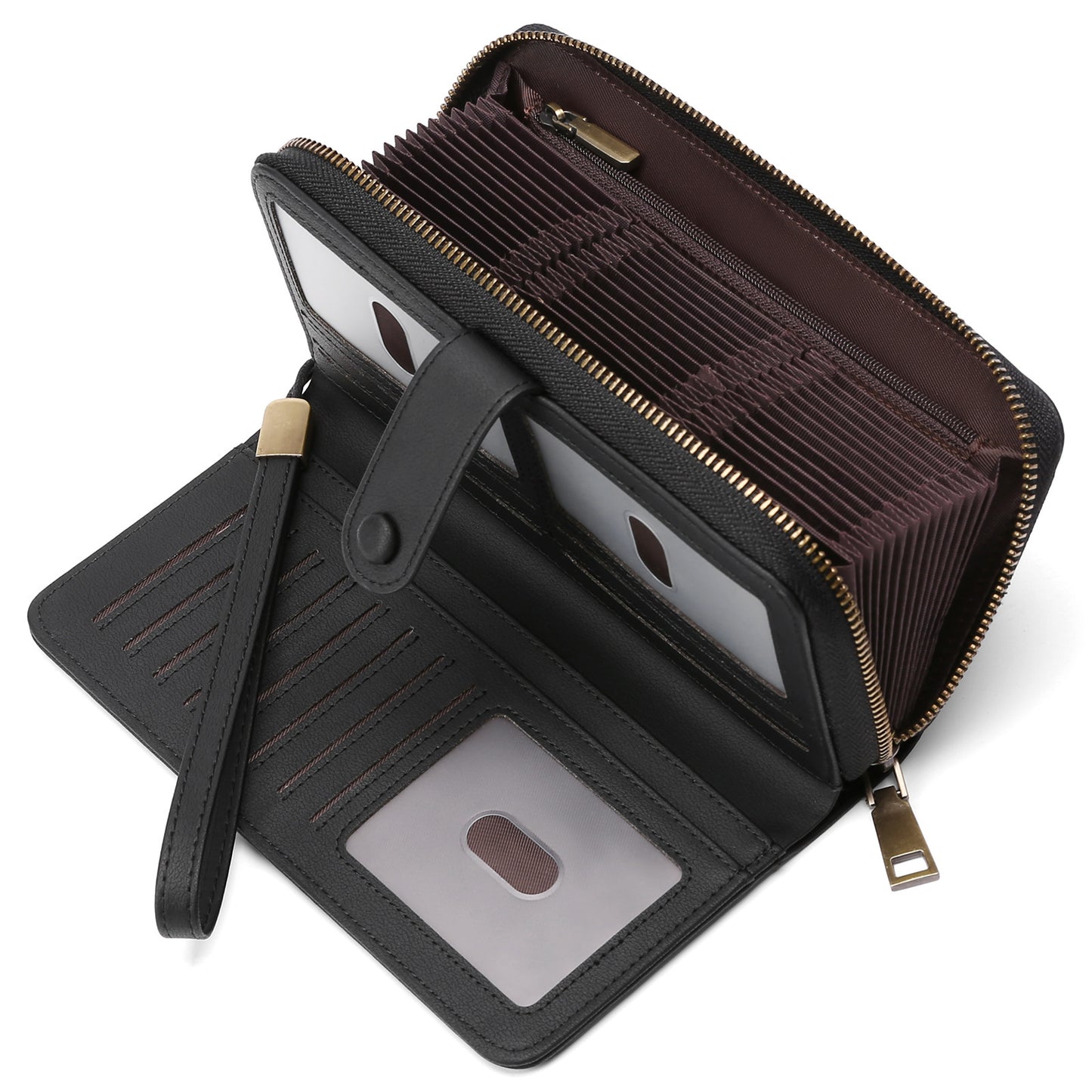 Expanding Card Holder Women's Long Wallet Passport Bag