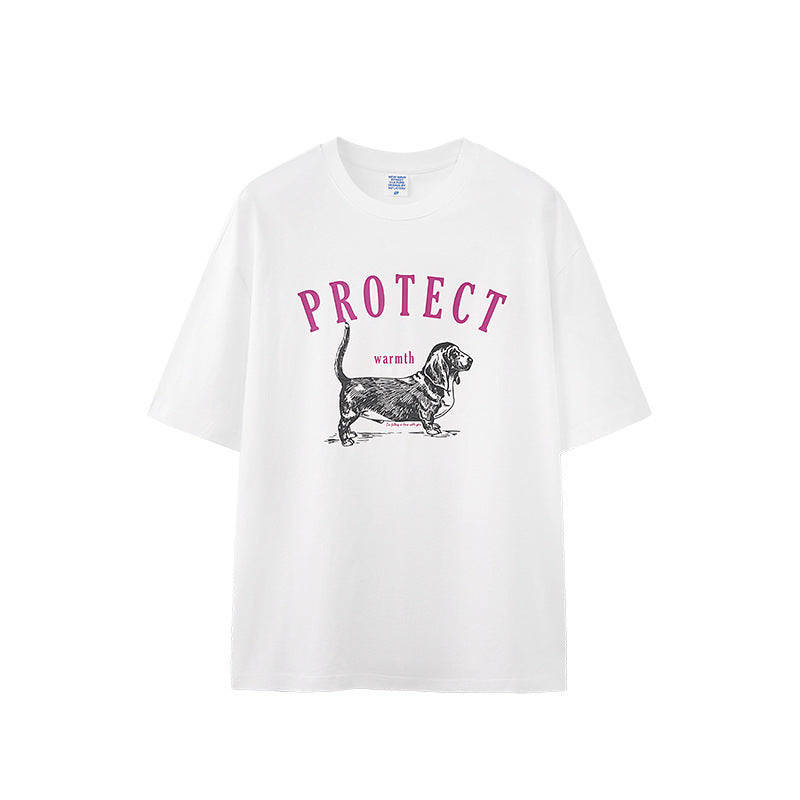 Dog Pulp-pulling Loose Printed T-shirt