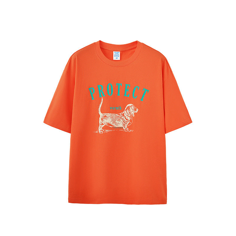 Dog Pulp-pulling Loose Printed T-shirt