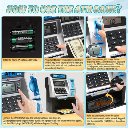 Interactive Children's ATM Piggy Bank - An Interactive Game With Real ATM Functions