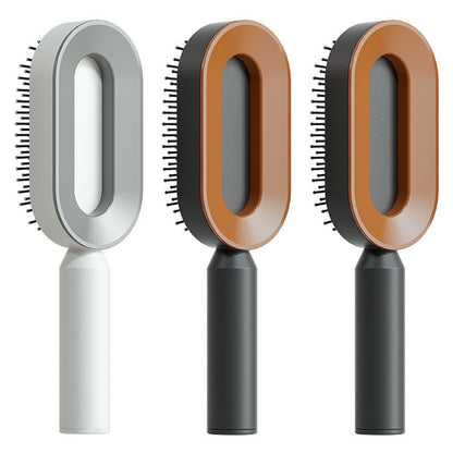 Women Anti-Static Scalp Massage Self Cleaning Hair Brush