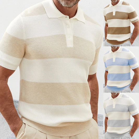 Mens Clothing Summer Fashion Lapel Sweater