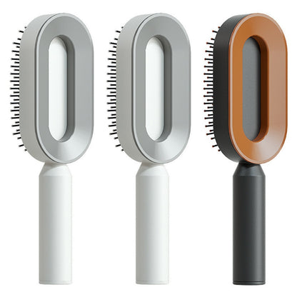 Women Anti-Static Scalp Massage Self Cleaning Hair Brush