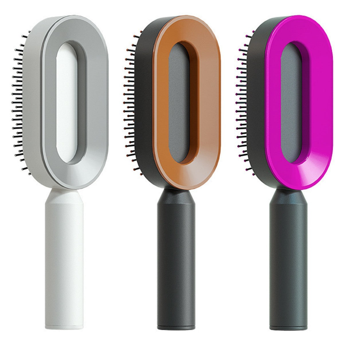 Women Anti-Static Scalp Massage Self Cleaning Hair Brush