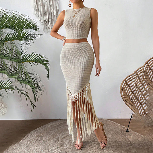 High-Waist Bodycon Skirt and Top Set