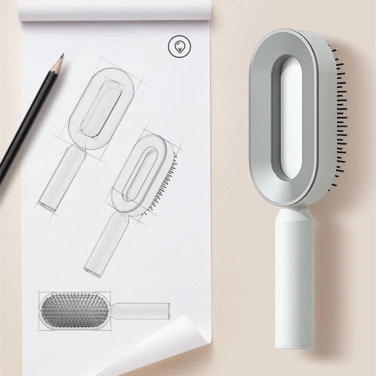Women Anti-Static Scalp Massage Self Cleaning Hair Brush