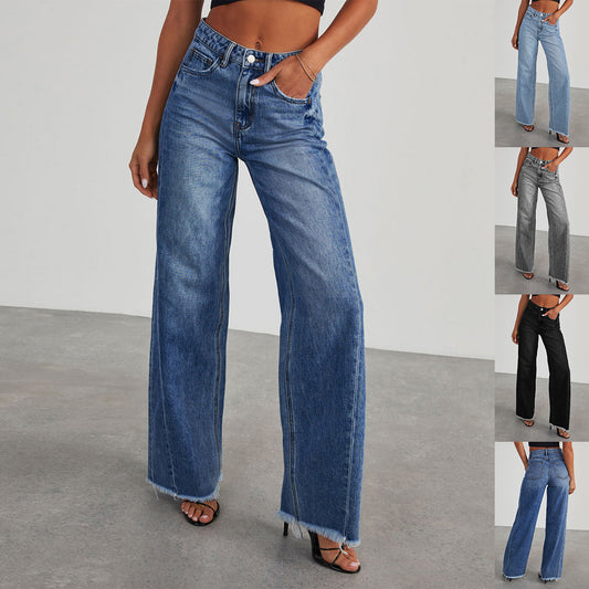 Womens' Straight Slim Fit High Waist Jeans