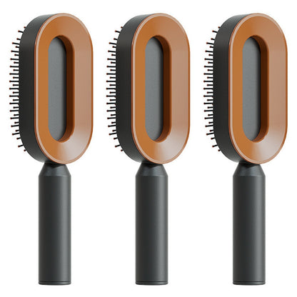 Women Anti-Static Scalp Massage Self Cleaning Hair Brush