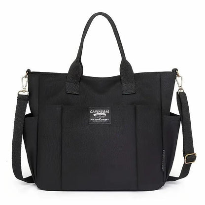 Multi Pocket Tote Bag For Women, Retro Canvas Shoulder Bag