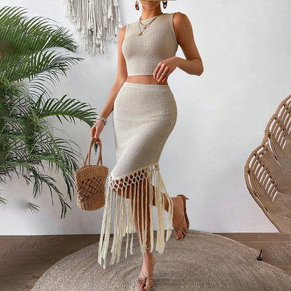 High-Waist Bodycon Skirt and Top Set
