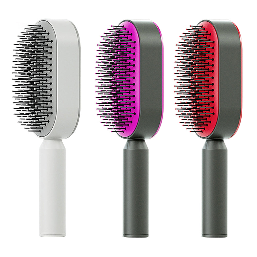 Women Anti-Static Scalp Massage Self Cleaning Hair Brush