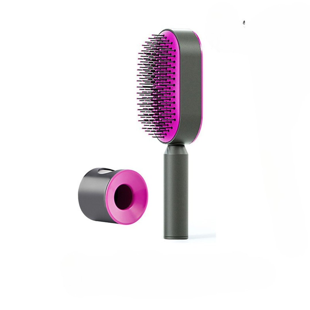 Women Anti-Static Scalp Massage Self Cleaning Hair Brush