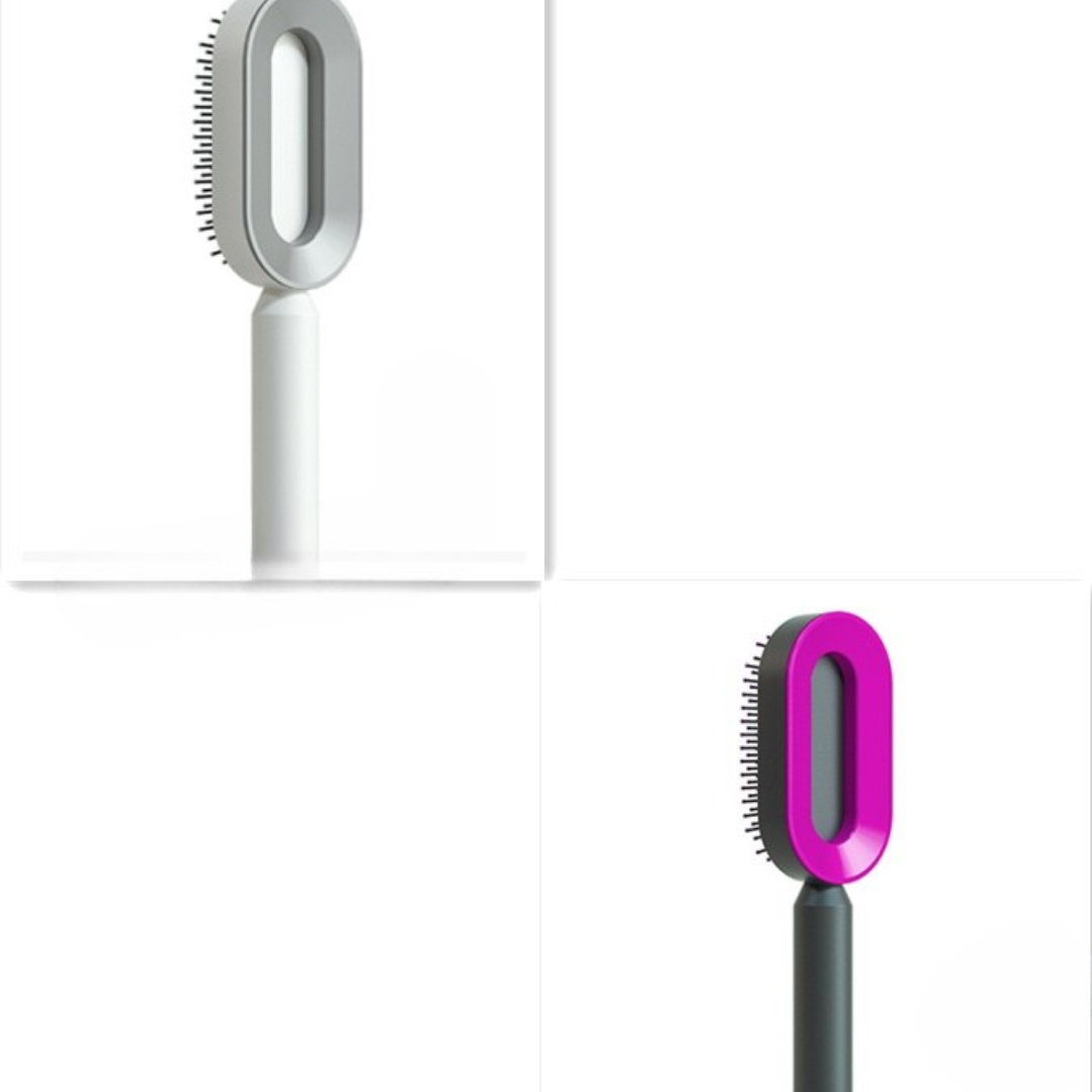 Women Anti-Static Scalp Massage Self Cleaning Hair Brush