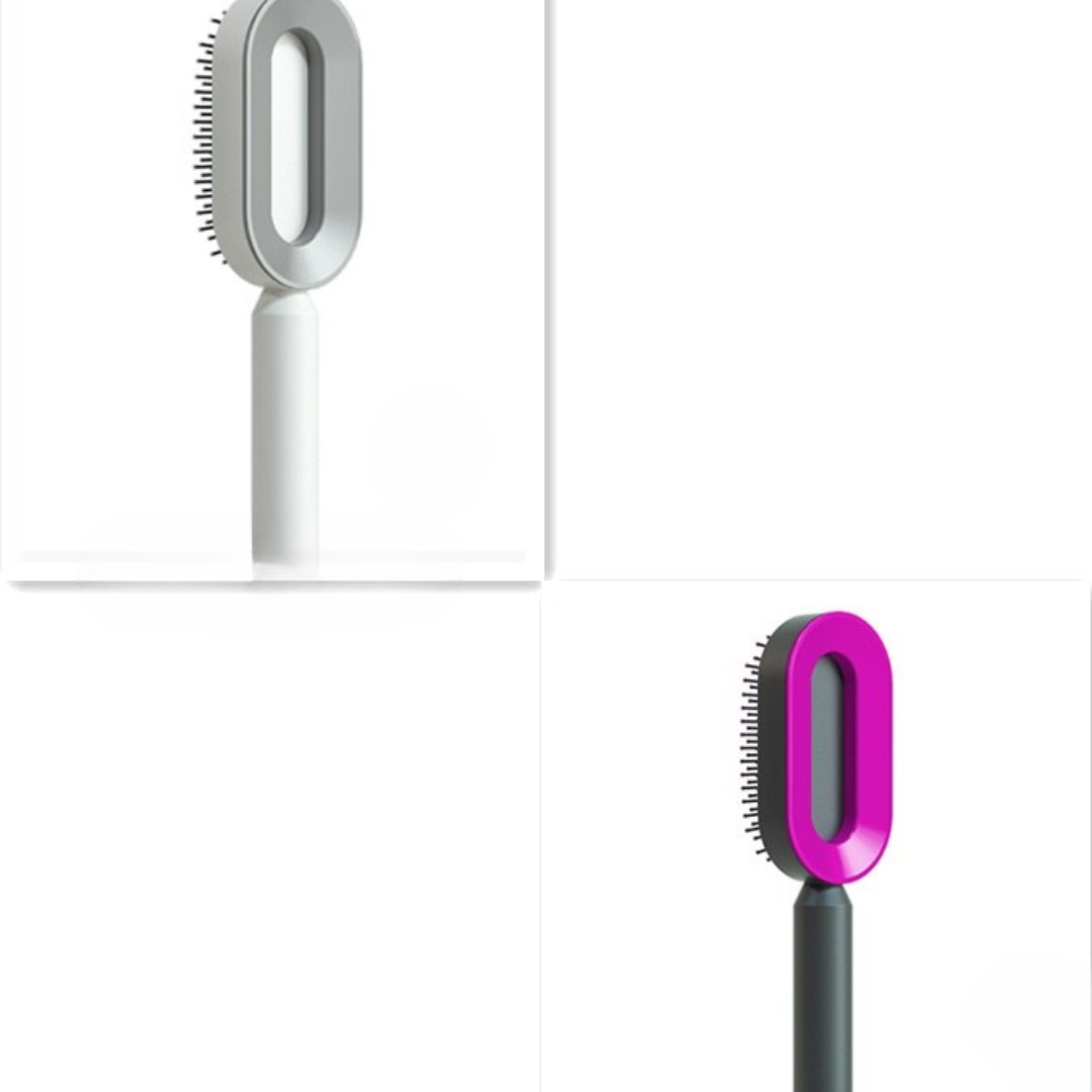 Women Anti-Static Scalp Massage Self Cleaning Hair Brush