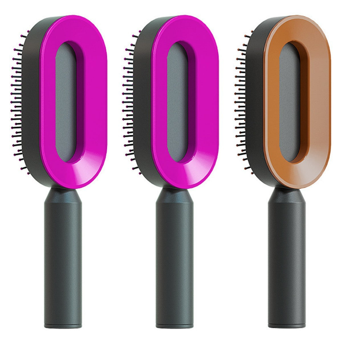 Women Anti-Static Scalp Massage Self Cleaning Hair Brush