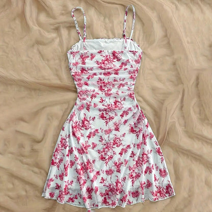Women's Boho Floral Print Mini Dress