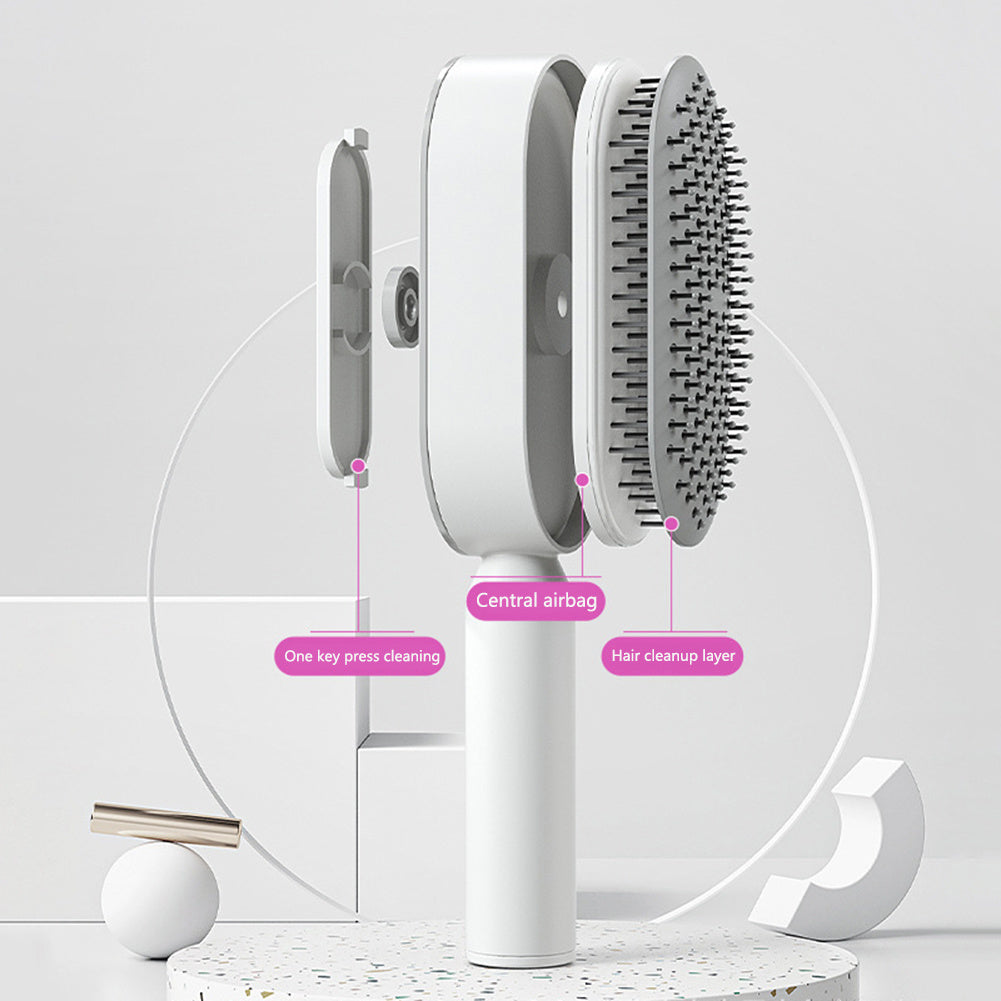 Women Anti-Static Scalp Massage Self Cleaning Hair Brush