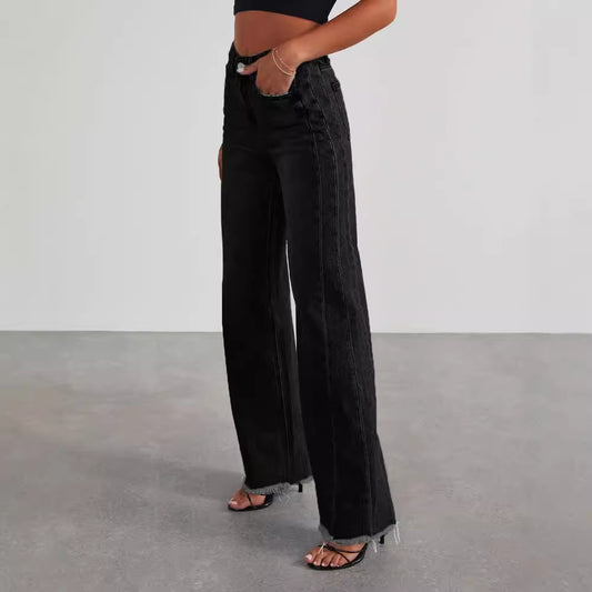 Womens' Straight Slim Fit High Waist Jeans