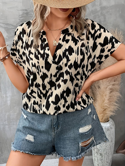 Women's Plus Size Printed Blouse