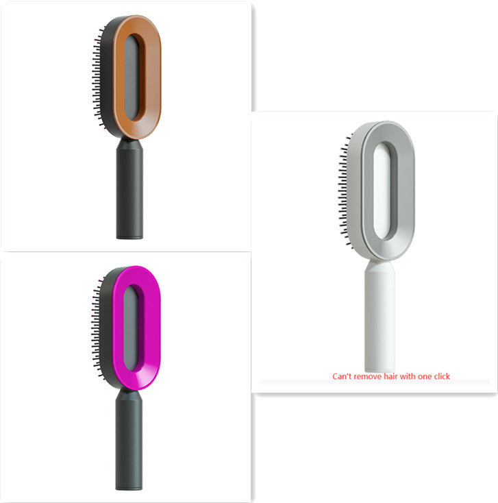 Women Anti-Static Scalp Massage Self Cleaning Hair Brush