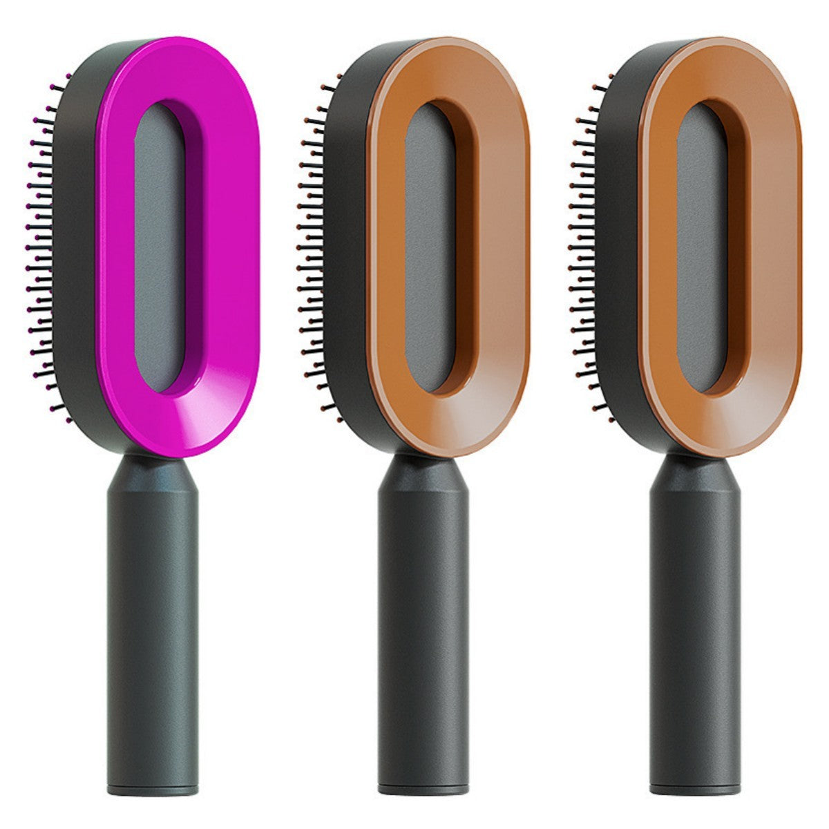 Women Anti-Static Scalp Massage Self Cleaning Hair Brush