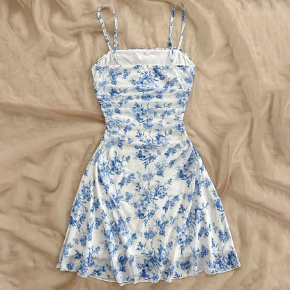 Women's Boho Floral Print Mini Dress
