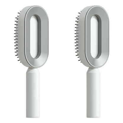 Women Anti-Static Scalp Massage Self Cleaning Hair Brush