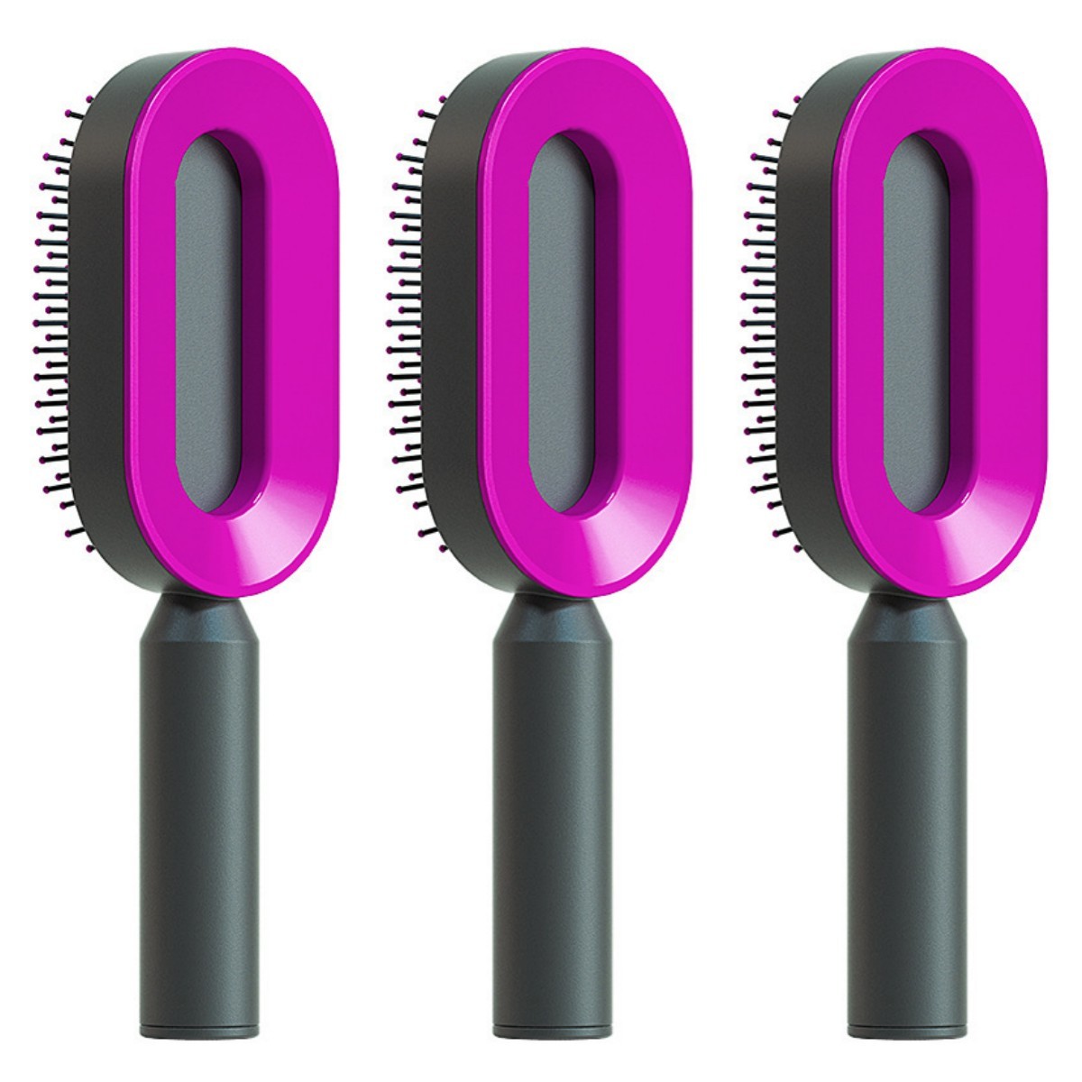 Women Anti-Static Scalp Massage Self Cleaning Hair Brush