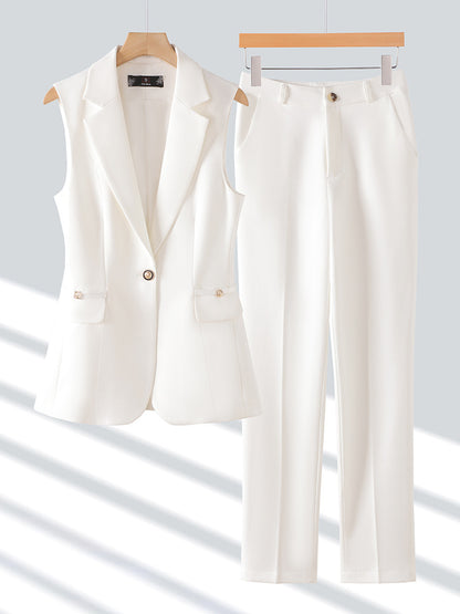 Slim-fit Professional Two-piece Vest Set