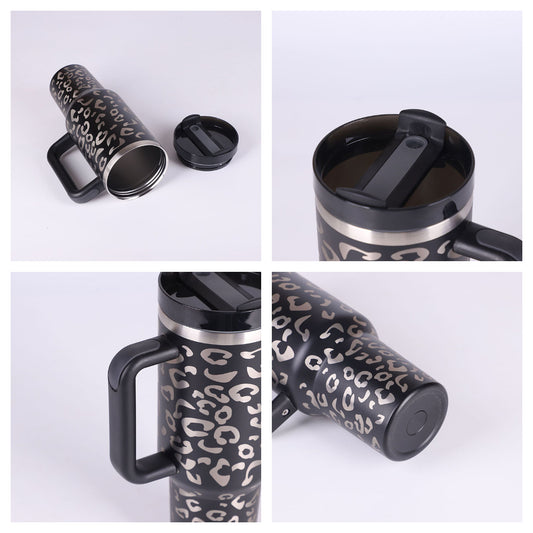 40 Oz Stainless Steel Tumbler With Lid For Car Gym Office Travel