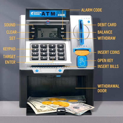 Interactive Children's ATM Piggy Bank - An Interactive Game With Real ATM Functions