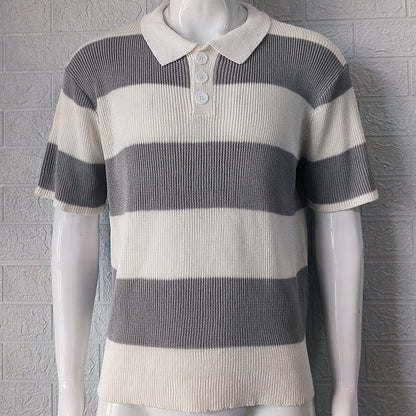 Mens Clothing Summer Fashion Lapel Sweater