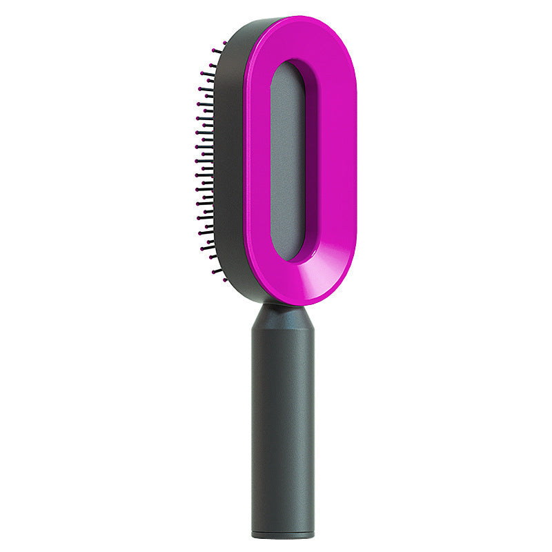 Women Anti-Static Scalp Massage Self Cleaning Hair Brush