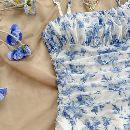 Women's Boho Floral Print Mini Dress