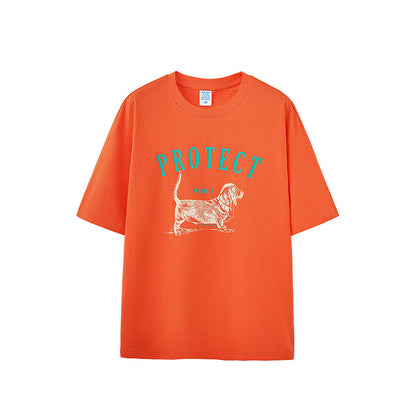 Dog Pulp-pulling Loose Printed T-shirt